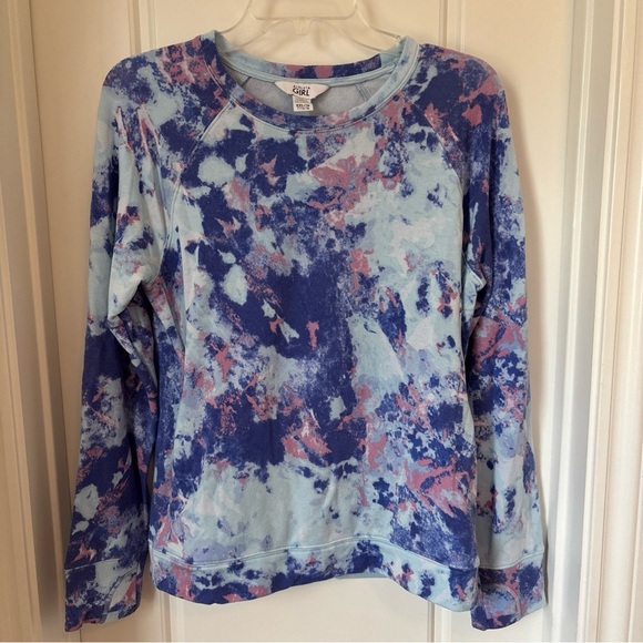 Athleta Girl Blue and Pink Tie-Dye Sweatshirt - Picture 1 of 11